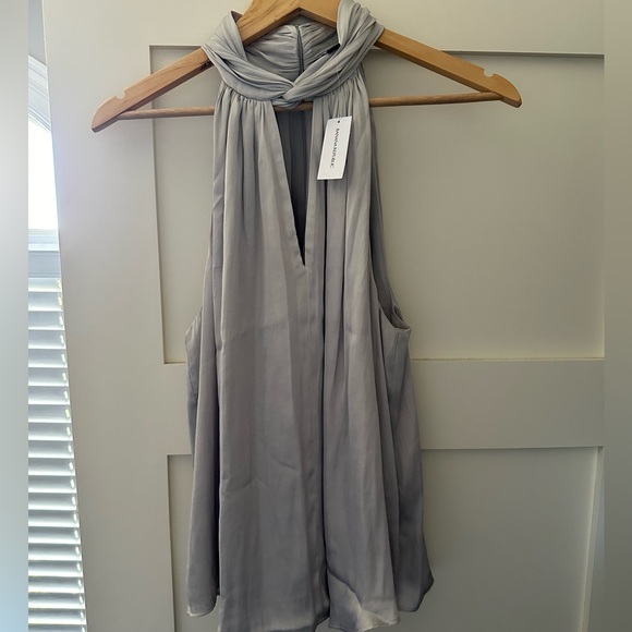 BANANA REPUBLIC satin halter twist neck blouse - Picture 1 of 3